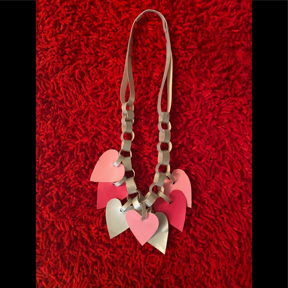 Handmade silver tone necklace